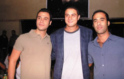 Trois fils de stars : Ahmad Farouq Al-Fichawi, Mohamad Adel-Imam et Hatham Ahmad Zaki.