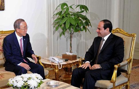Al-Sissi et Ban Ki-moon