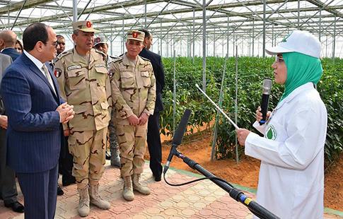 Le président Sissi a inauguré le plus grand projet de serres agricoles au Proche-Orient.