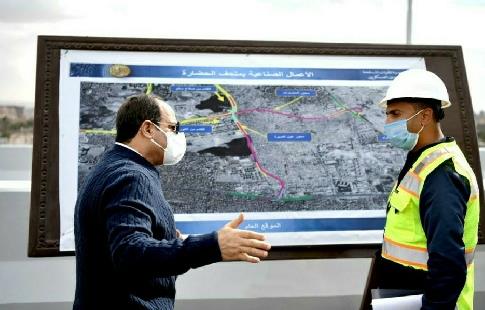 Le président Abdel-Fattah Al-Sissi inspecte un certain nombre de projets au Grand Caire 