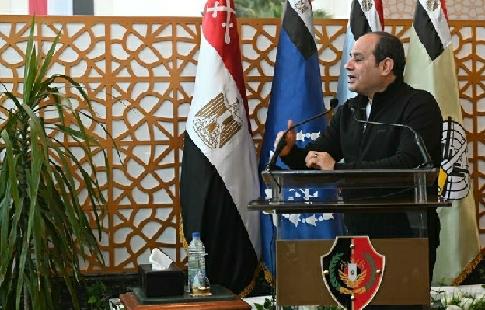 Le président Abdel Fattah El-Sissi à l’Académie militaire