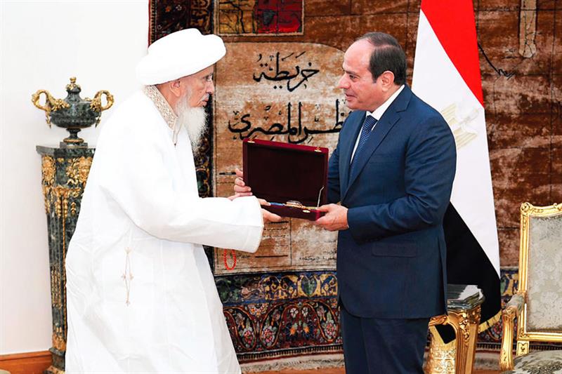 Le président Sissi reçoit le sultan de la communauté Bohra en Inde